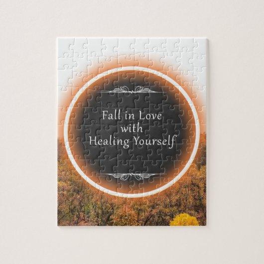 Autumn Trees Scene Quote Puzzle (Vertikal)