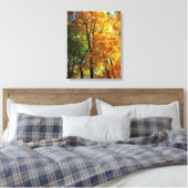 Autumn Trees Stretched Canvas Print Leinwanddruck (Insitu (Schlafzimmer))