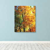Autumn Trees Stretched Canvas Print Leinwanddruck (Insitu (Holzboden))