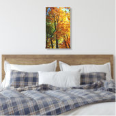 Autumn Trees Stretched Canvas Print Leinwanddruck (Insitu (Schlafzimmer))