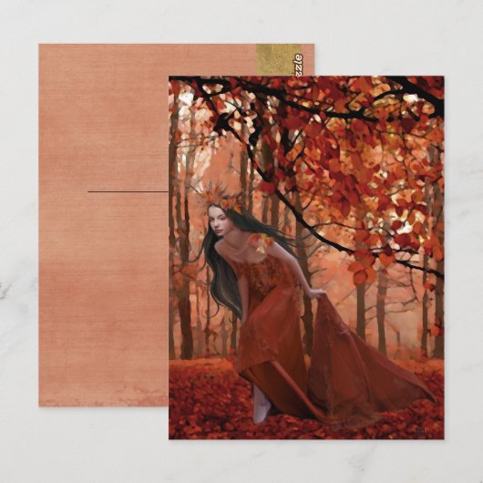 Autumn Tryst Postcard Postkarte (Vorne/Hinten)