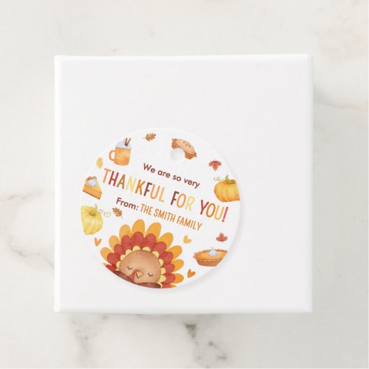 Autumn Turkey Pumpkin Erntedank Geschenkanhänger (Beispiel)