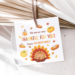 Autumn Turkey Pumpkin Erntedank Geschenkanhänger