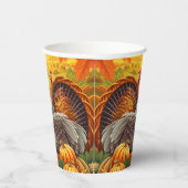 Autumn Turkey Pumpkins Erntedank Paper Cups Pappbecher (Rechts)