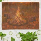 Autumn Twilight Bonfire Kitchen Towels Geschirrtuch (Gefaltet)