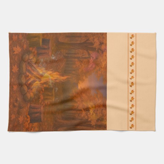Autumn Twilight Bonfire Kitchen Towels Geschirrtuch (Horizontal)