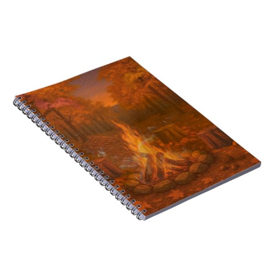 Autumn Twilight Bonfire Notizblock (Rechte Seite)