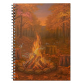 Autumn Twilight Bonfire Notizblock (Vorderseite)
