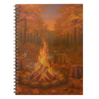 Autumn Twilight Bonfire Notizblock