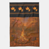Autumn Twilight Bonfire Wide Border Kitchen Towels Geschirrtuch (Vertikal)
