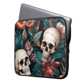 Autumn Vibes 3D Skull Laptopschutzhülle (Vorderseite Links)