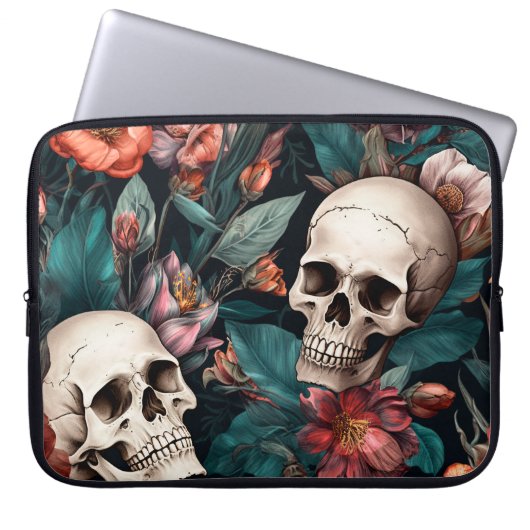 Autumn Vibes 3D Skull Laptopschutzhülle (Vorderseite)