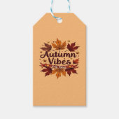 Autumn Vibes Cosy Herbstlaubs Design Geschenkanhänger (Vorderseite)