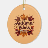 Autumn Vibes Cosy Herbstlaubs Design Keramik Ornament (Links)