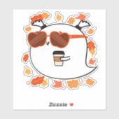 Autumn Vibes Cute Ghost Classic T-Shirt Aufkleber (Blatt)