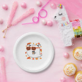 Autumn Vibes Cute Ghost Classic T-Shirt Pappteller (Party)