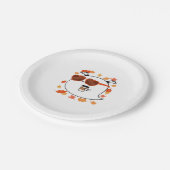 Autumn Vibes Cute Ghost Classic T-Shirt Pappteller (Schrägansicht)