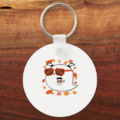 Autumn Vibes Cute Ghost Classic T-Shirt Schlüsselanhänger (Vorderseite)