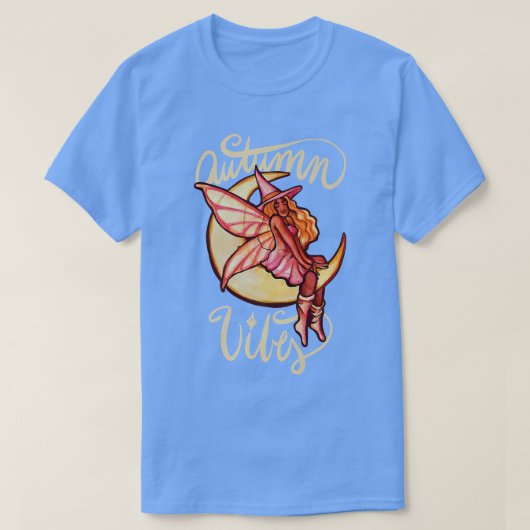Autumn Vibes Fall Moon T-Shirt (Design vorne)