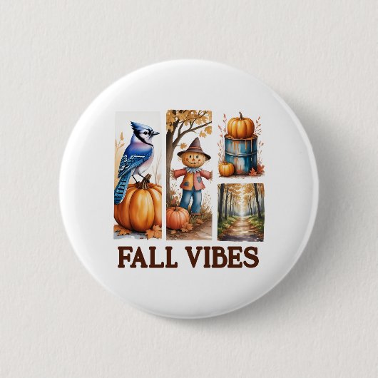 Autumn Vibes Fall Vibes Button (Vorderseite)