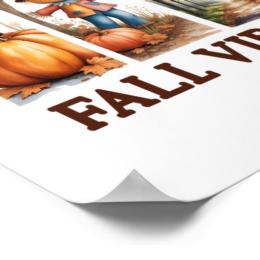 Autumn Vibes Fall Vibes Poster (Ecke)