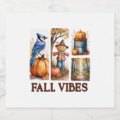 Autumn Vibes Fall Vibes Schaumweinetikett (Einzelnes Label)