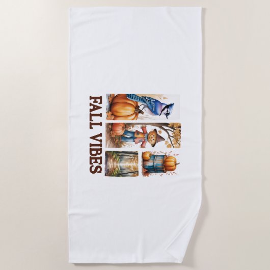 Autumn Vibes Fall Vibes Strandtuch (Vorderseite)