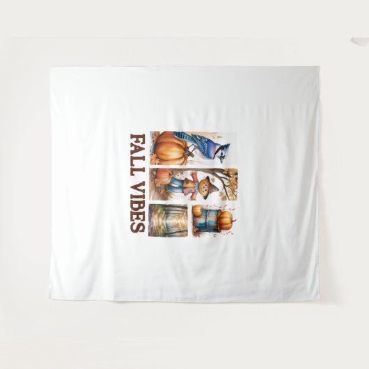 Autumn Vibes Fall Vibes Wandteppich (Vorderseite (Horizontal))