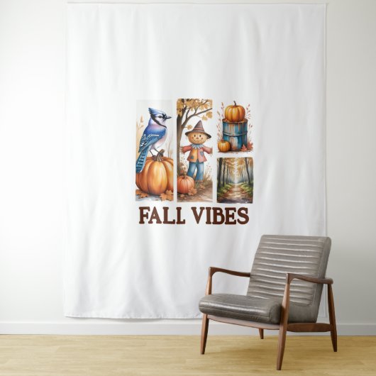 Autumn Vibes Fall Vibes Wandteppich (Beispiel)