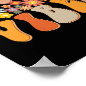 Autumn Vibes Groovy Design fällt Lover Erntedank Poster (Ecke)