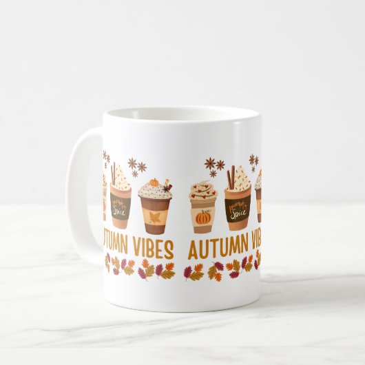 Autumn Vibes Kaffeetasse (Vorderseite Links)