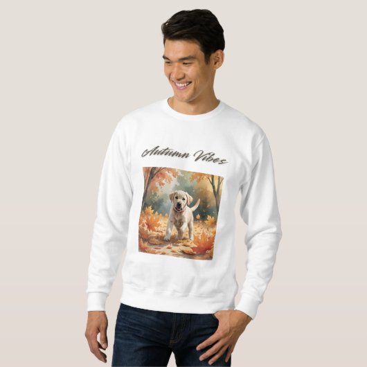 Autumn Vibes Labrador Puppy Sweatshirt (Vorne ganz)