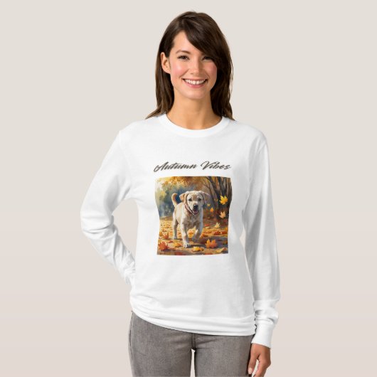 Autumn Vibes Labrador Puppy T - Shirt (Vorne ganz)