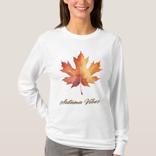 Autumn Vibes Leaf T - Shirt (Vorderseite)