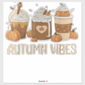AUTUMN VIBES Oversized T-Shirt.png Aufkleber (Blatt)