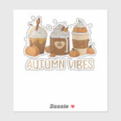 AUTUMN VIBES Oversized T - Shirt.png Aufkleber (Blatt)