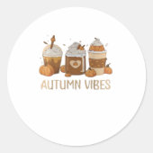 AUTUMN VIBES Oversized T - Shirt.png Runder Aufkleber (Vorderseite)
