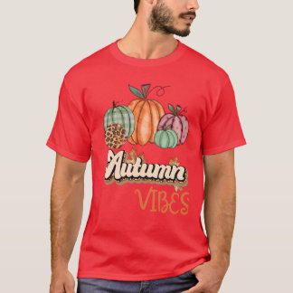 Autumn Vibes Season Funny Fall Vibes Autumn Scoop T-Shirt