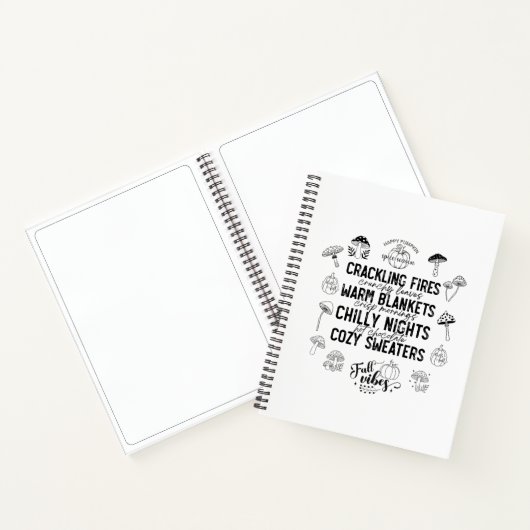 Autumn Vibes Spiral Notebook & Sketchbook Notizblock (Innenseite)
