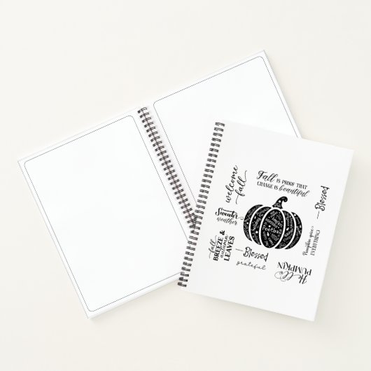 Autumn Vibes Spiral Notebook & Sketchbook Notizblock (Innenseite)