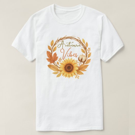 Autumn Vibes Sunflower T-Shirt (Design vorne)