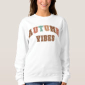 Autumn Vibes Trendy Fall Varsity Sweatshirt (Vorderseite)