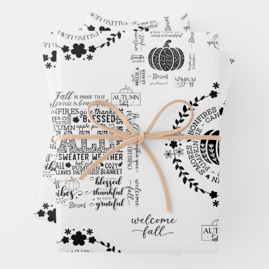 Autumn Vibes Wrapping Papers Geschenkpapier Set (Beispiel)
