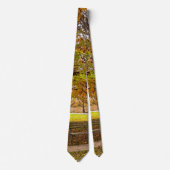 Autumn View Bench Neck Tie Krawatte (Vorderseite)