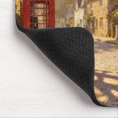 Autumn Village Scene in Golden Light Mousepad (Ecke)