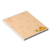 Autumn Vine Pumpkin mit anpassbarem Text Notizblock (angewinkelt)