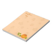 Autumn Vine Pumpkin mit anpassbarem Text Notizblock (Rotiert)