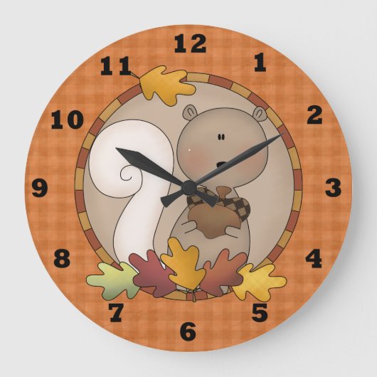 Autumn Wall Clock Große Wanduhr (Vorderseite)