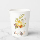 Autumn Wassercolor Pumpkin Thanky Erntedank Pappbecher (Vorderseite)