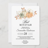 Autumn Wassercolor Pumpkins & Blume Einladung (Vorderseite)